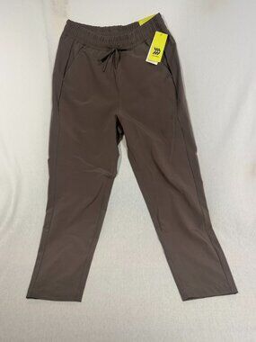 All in Motion Pants Womens Small S NWT Tapered Stretch Woven Travel UPF 50 Gray